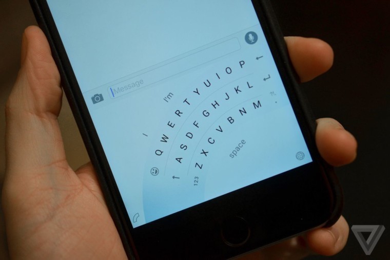 ios word flow keyboard one hand mode the verge