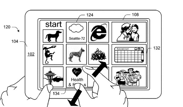 exploding tiles patent Microsoft