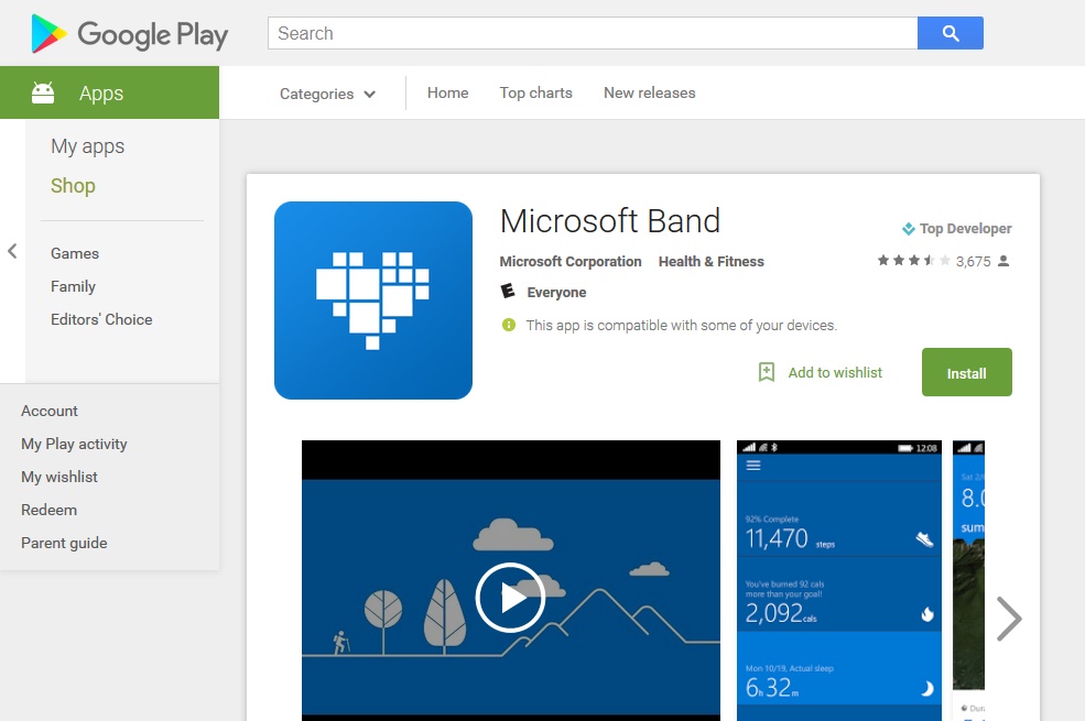 Microsoft Band App Google Play Own