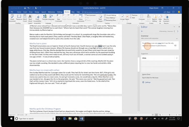 Microsoft Word  Editor  Overview Panel Gives Users Total 