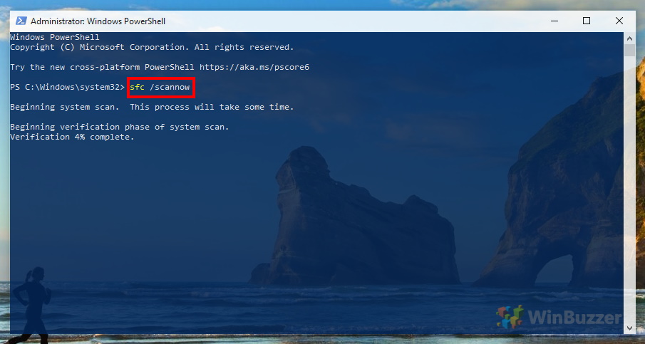 Windows 10 - Command Line - sfc scannow