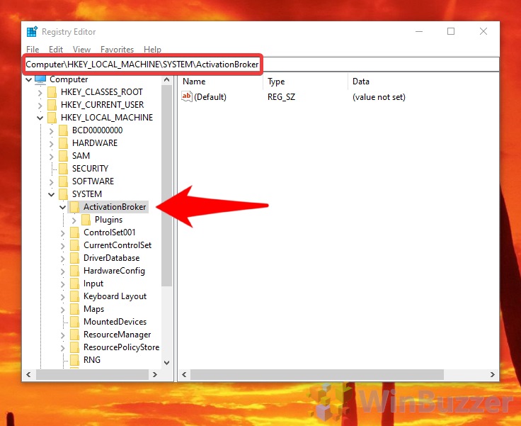 Windows 10 - Registry Editor - Navigation