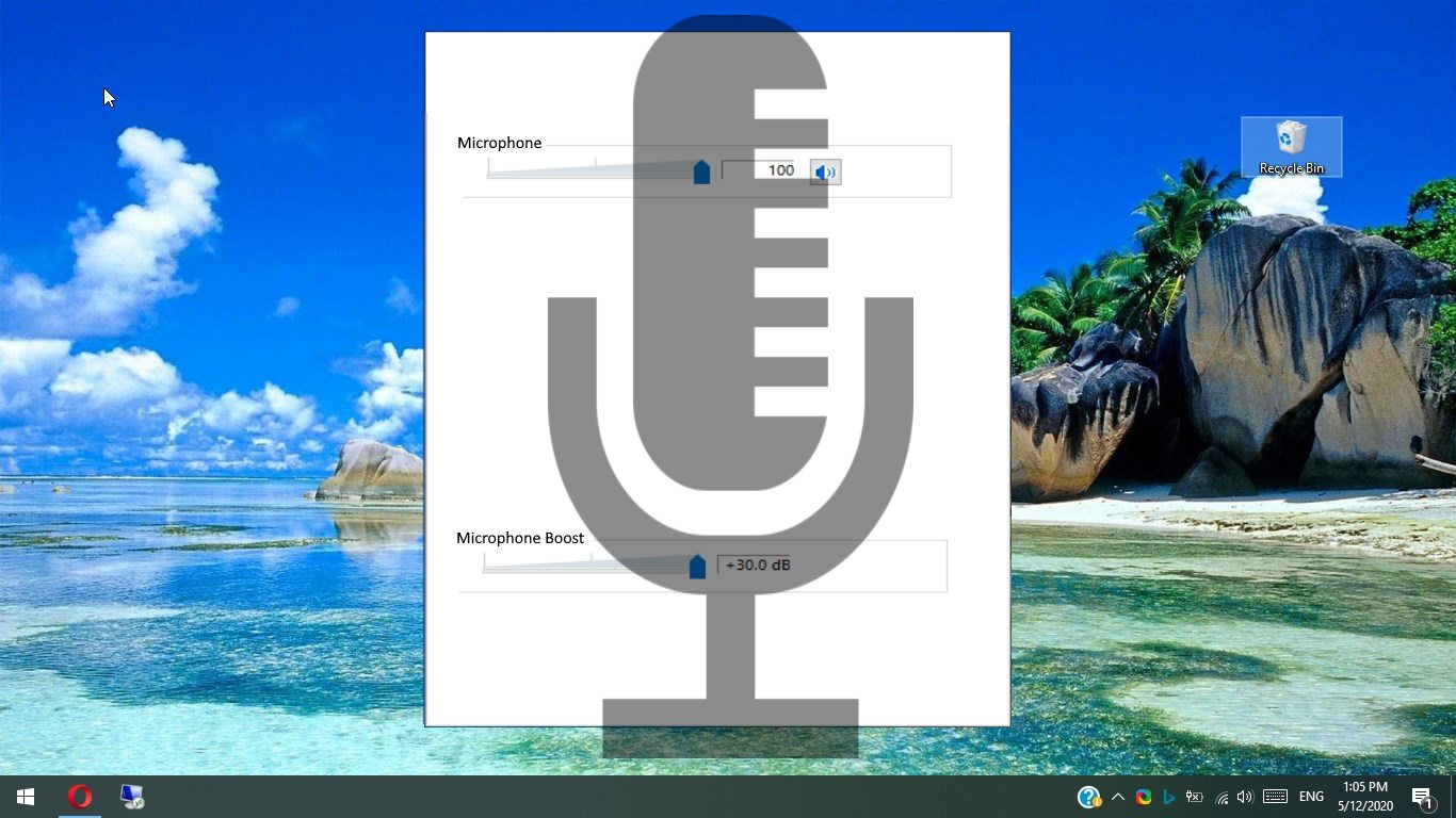 boost microphone gain windows 10