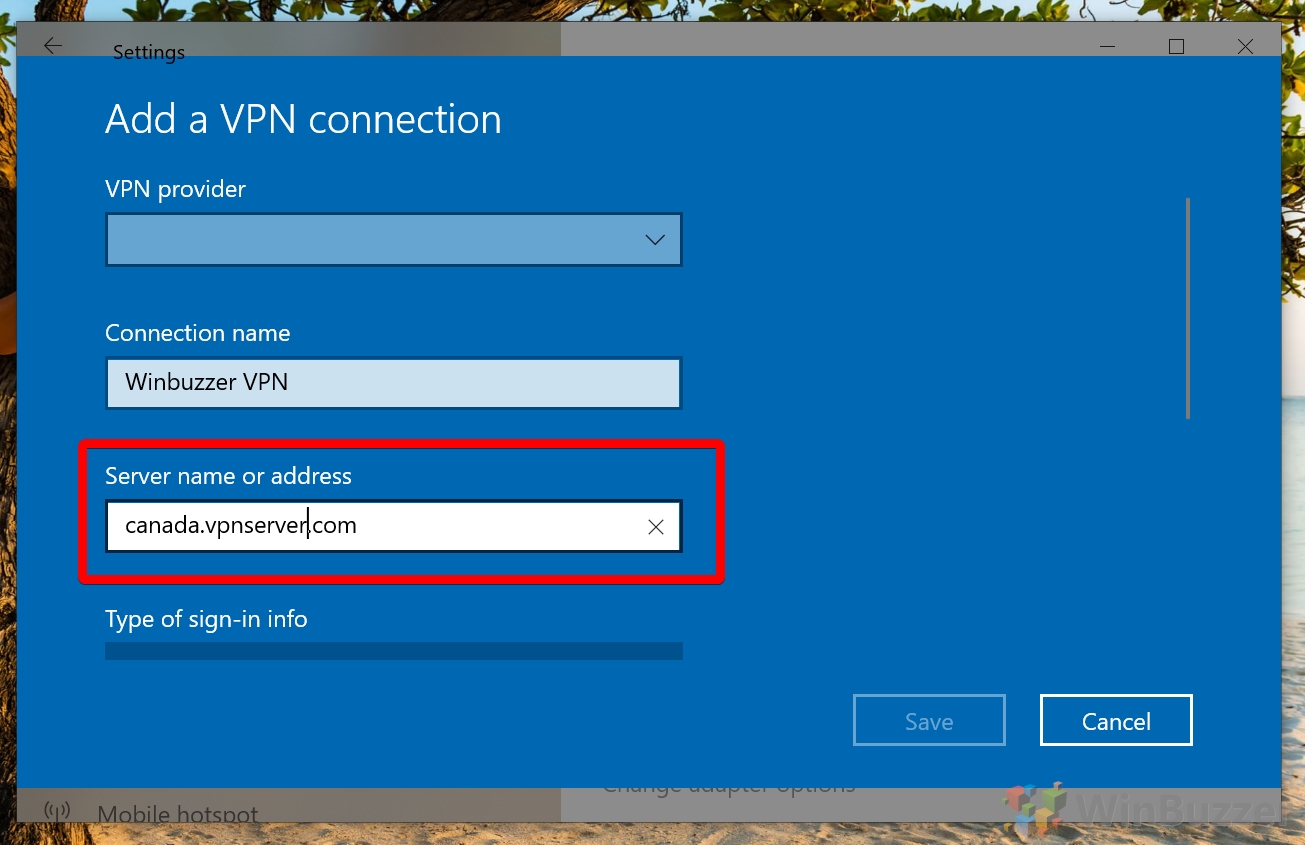 what is vpn account information