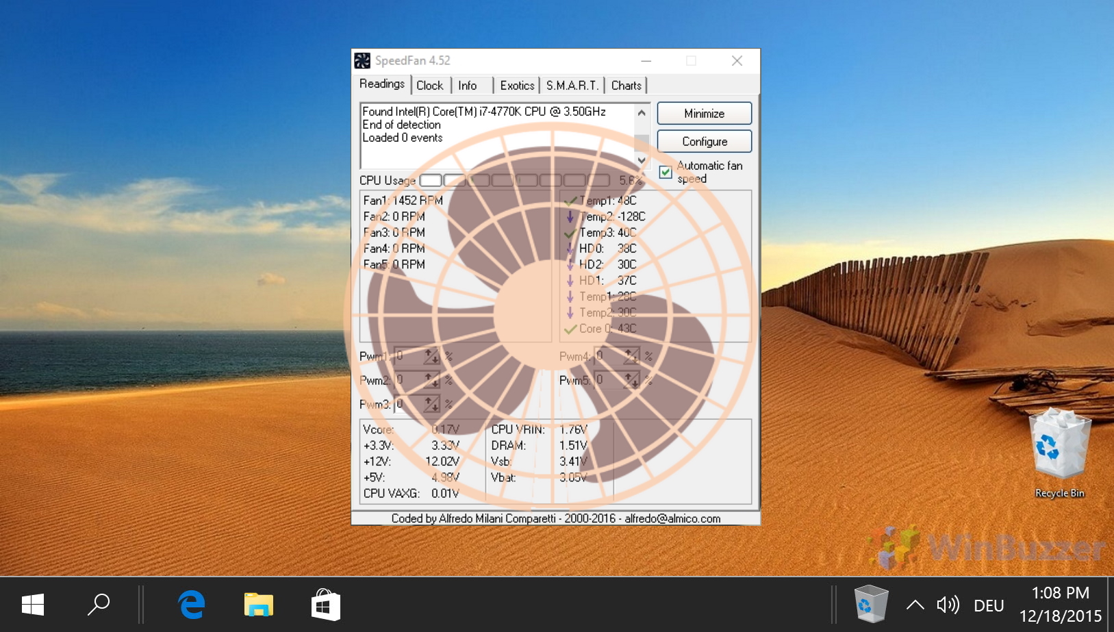 adjust fan speed windows 10