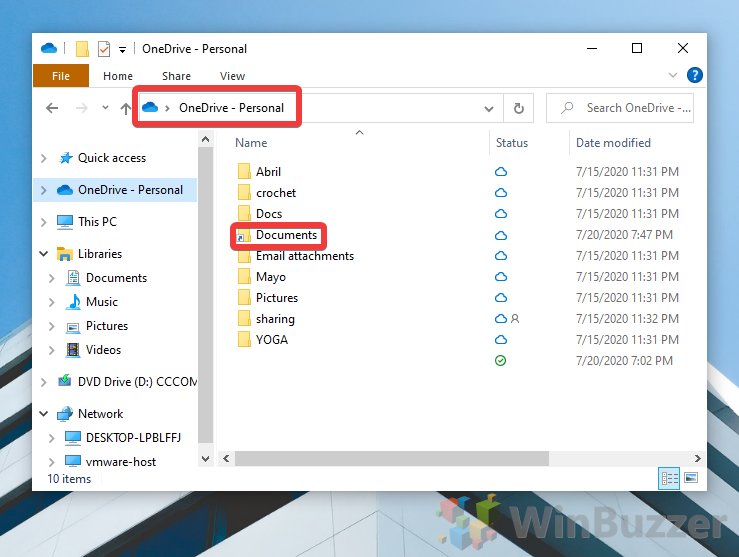 onedrive download folders