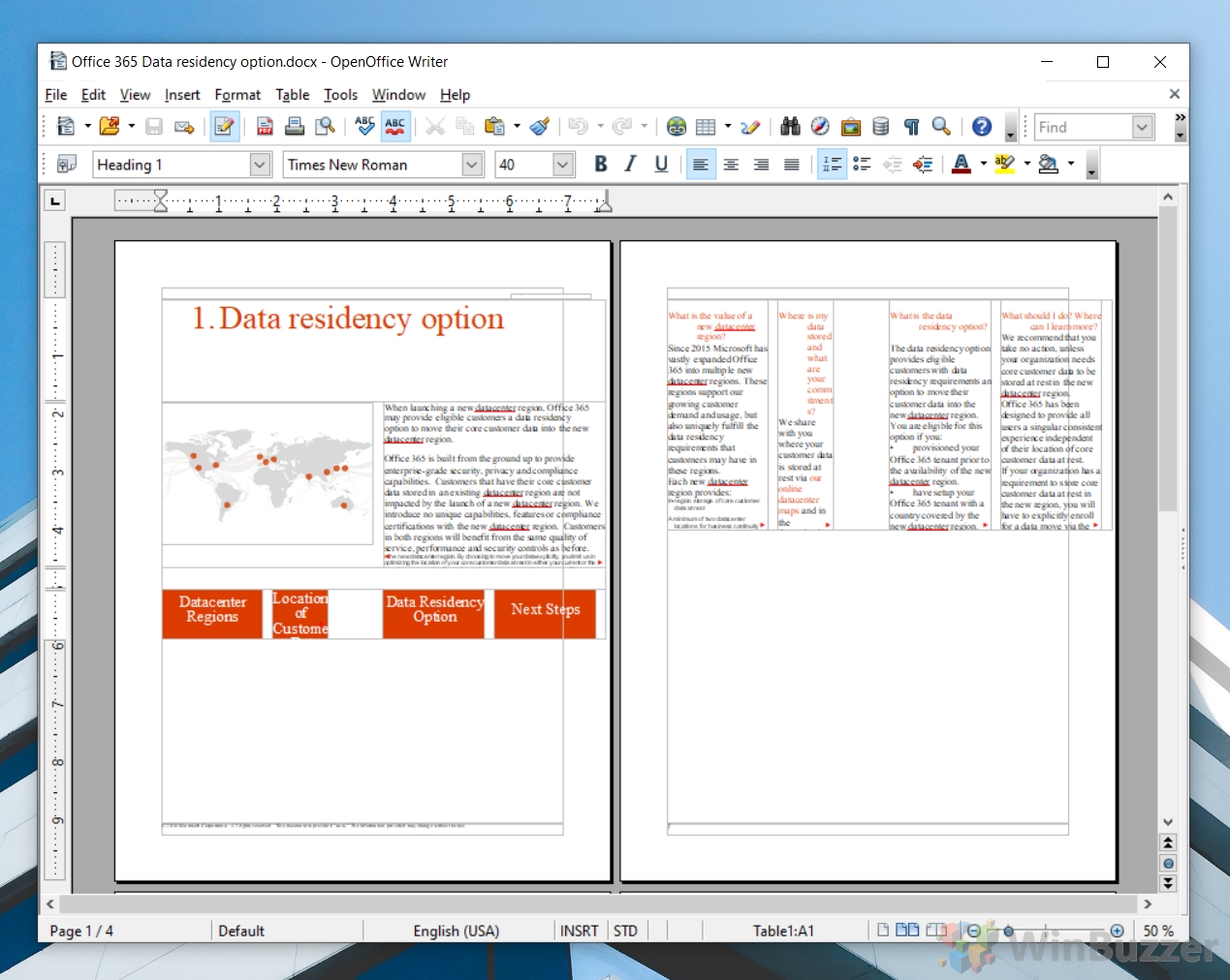 how to insert a table in word pad