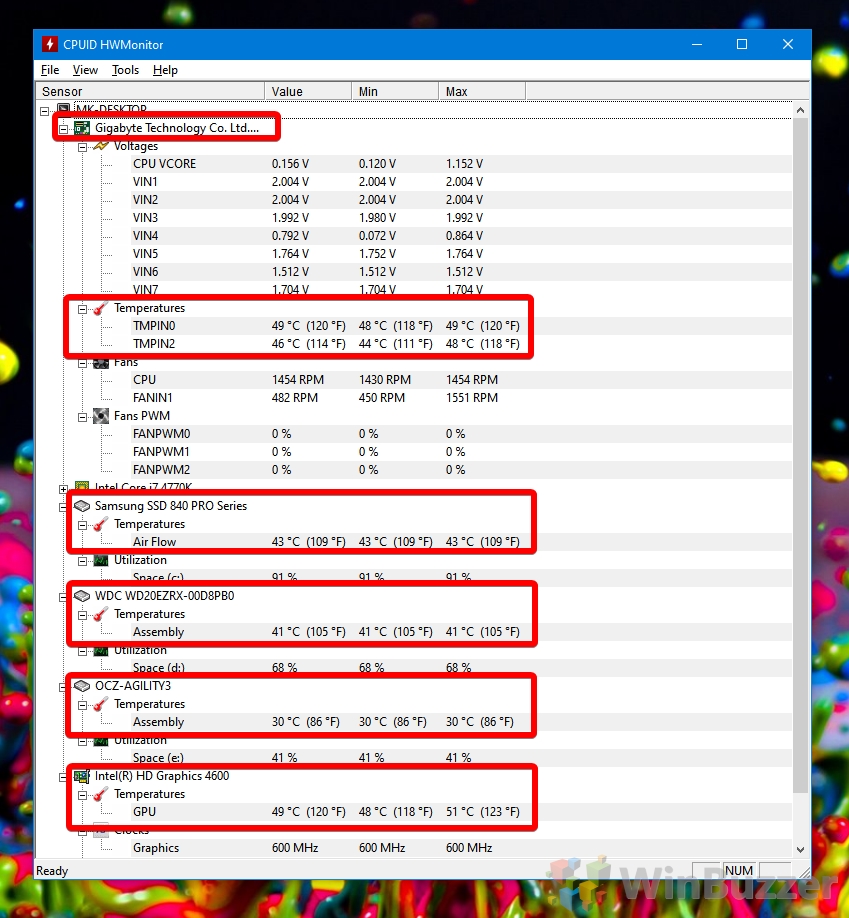 ipad app to monitor pc temps