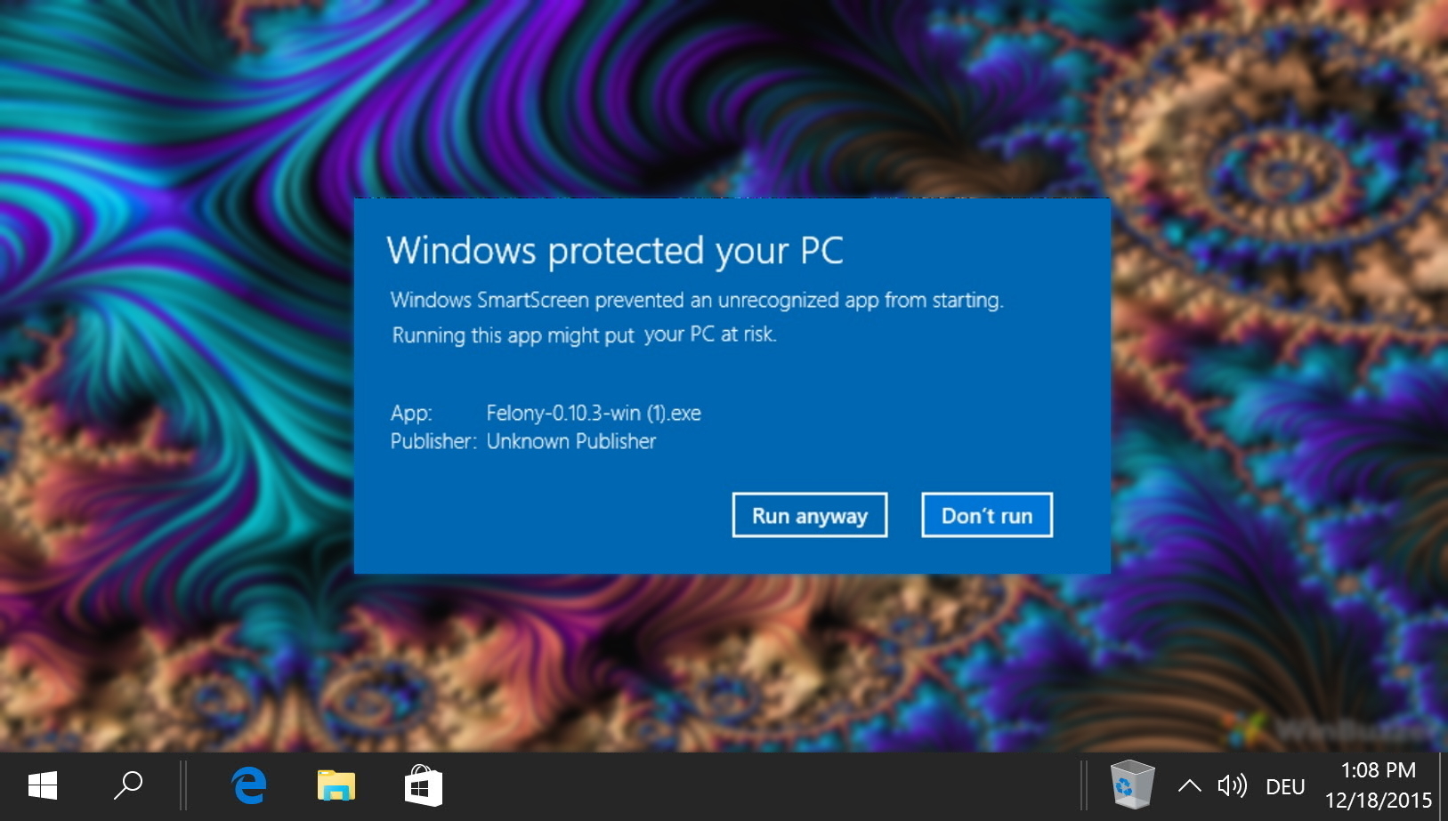 Beweren Desillusie grond How to Disable SmartScreen in Windows 10 - WinBuzzer