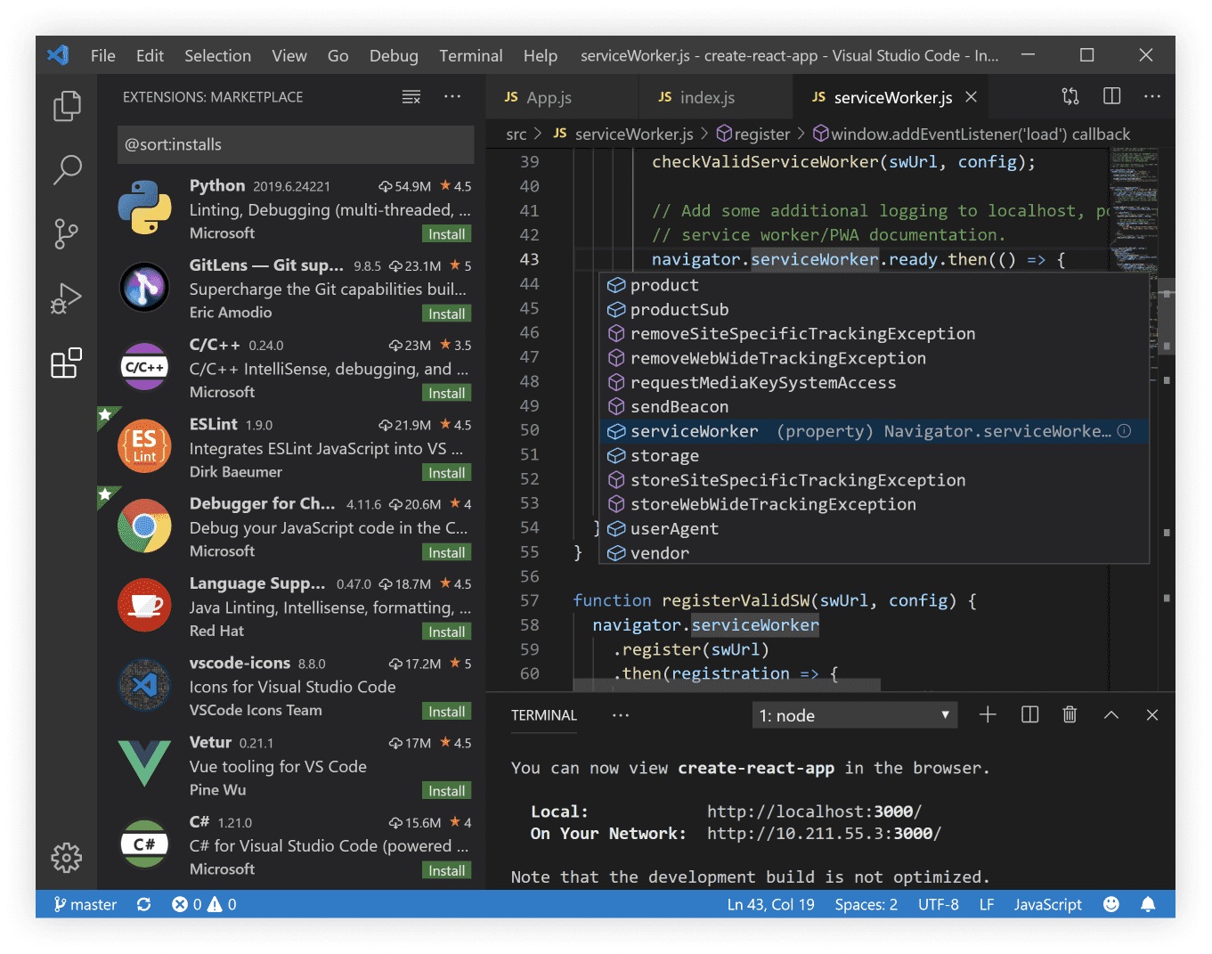 using git with visual studio code