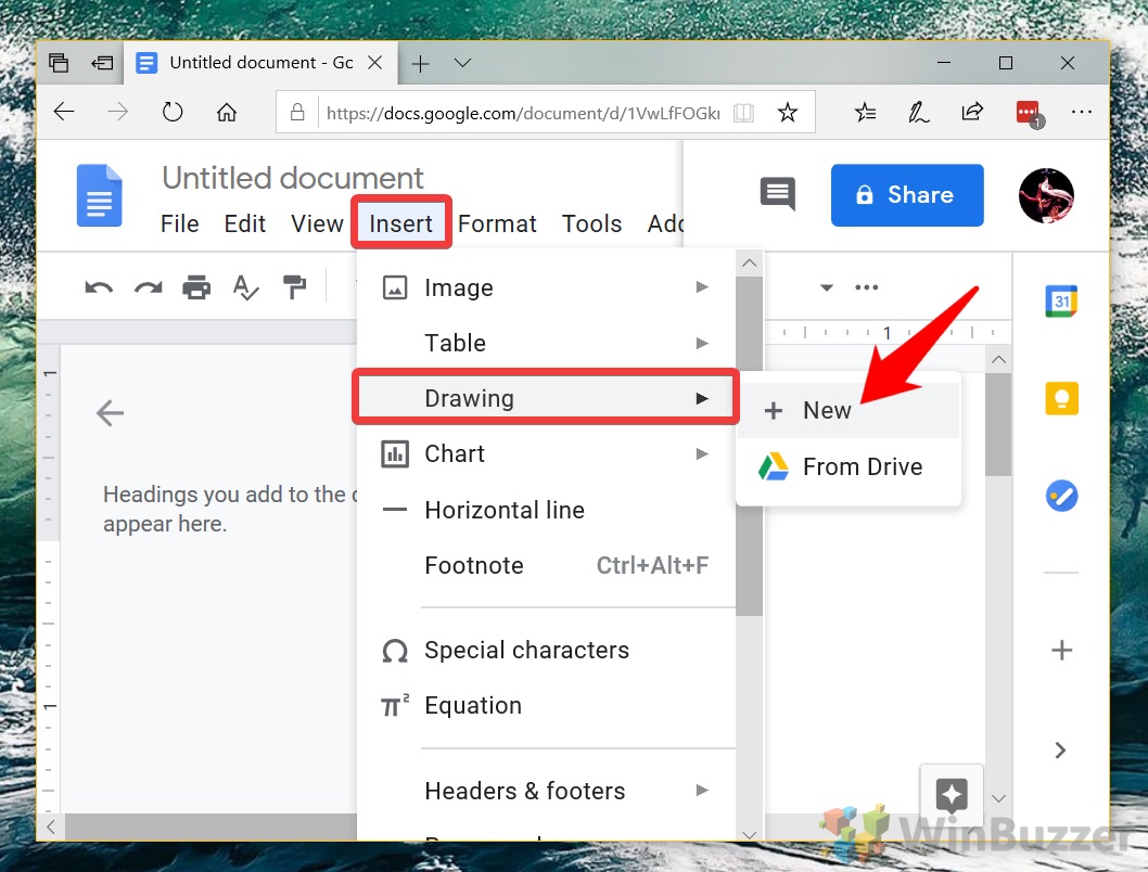 how to add text to photos on google docs