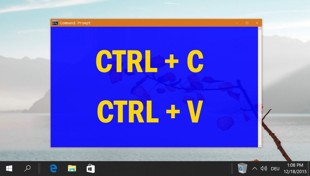 How to Enable CTRL+C Ctrl+V for Pasting in the Windows Command Prompt