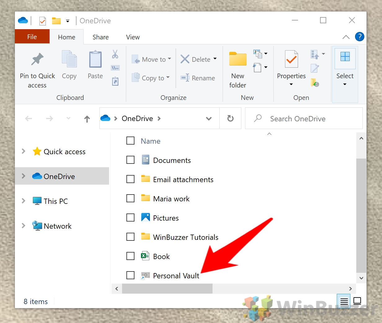 Windows 10 - Open Onedrive Folder - Open Personal Vault
