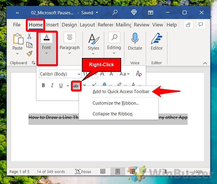 how-to-strikethrough-text-in-word-or-any-other-app-winbuzzer