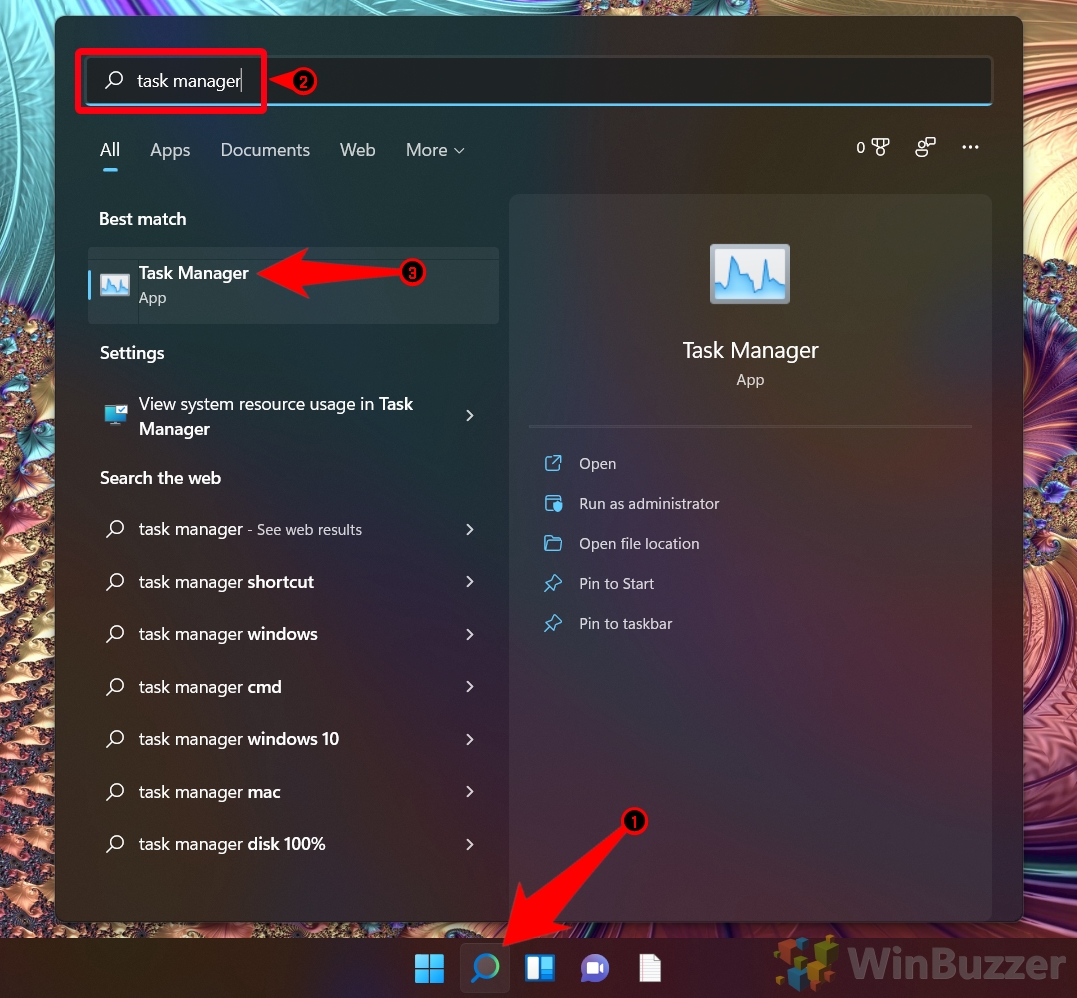 Windows 11 - Open Task Manager