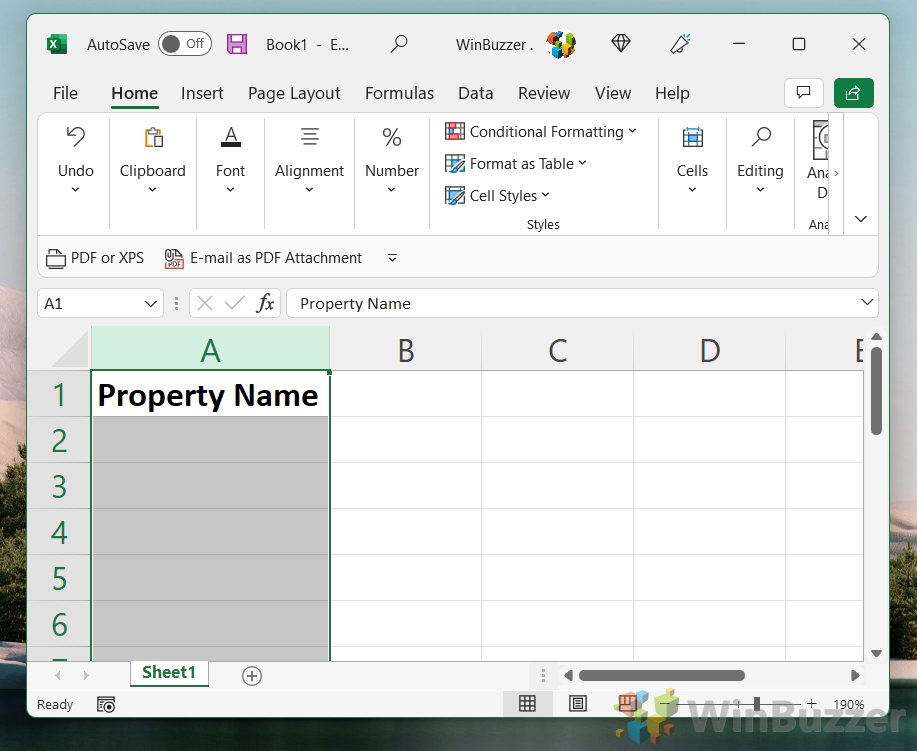 01.2 Windows 11 - Excel - Select Column - Double Click on Separator - Result