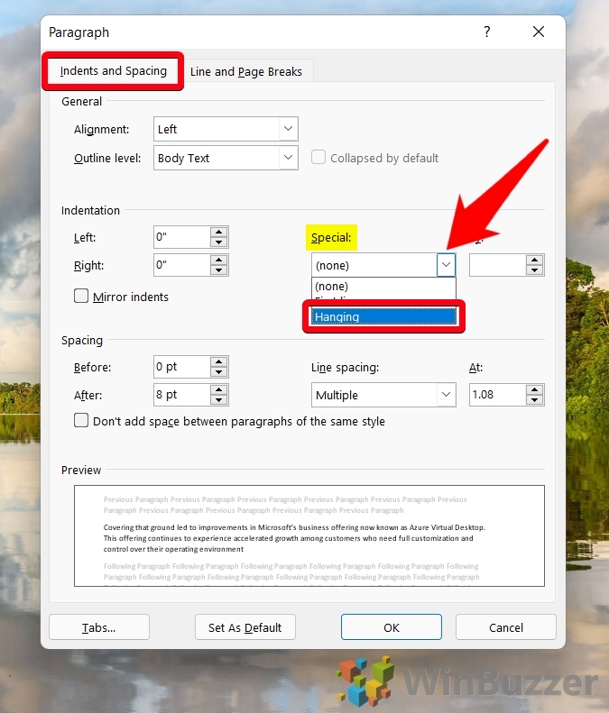 How to do a Hanging Indent in Microsoft Word WinBuzzer