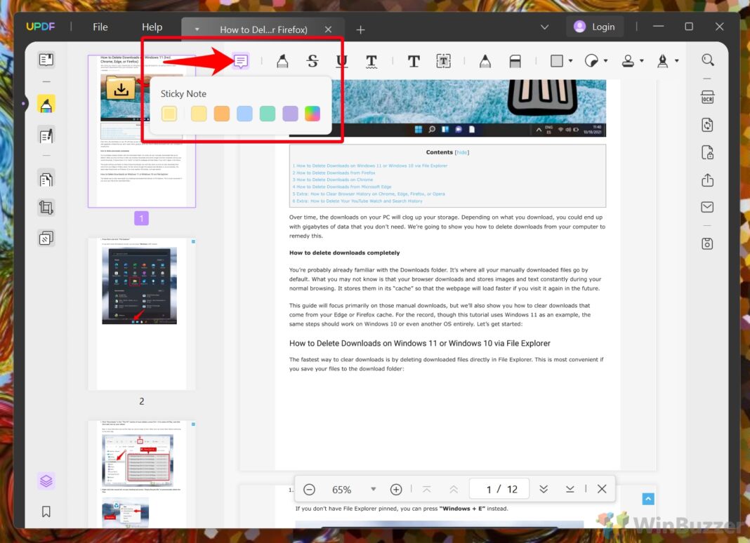 How to Add Notes to a PDF for Free (3 Ways) - WinBuzzer