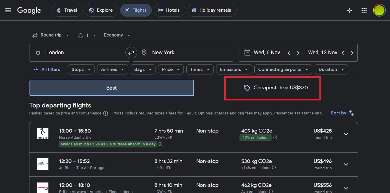 Google Flights Introduces Cheapest Tab to Help Travelers Save Big