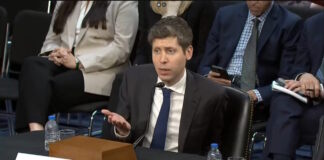 Sam Altman during Senate Commerce Committee hearing on May 8, 2025